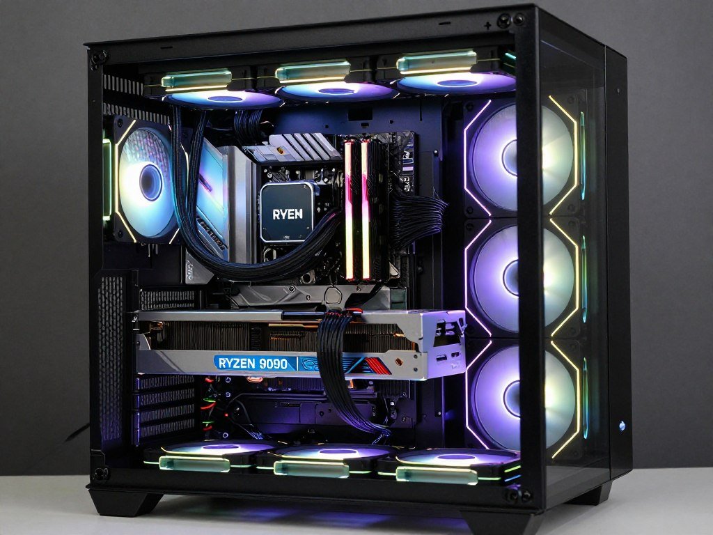 Modern quantum gaming PC build with current generation components