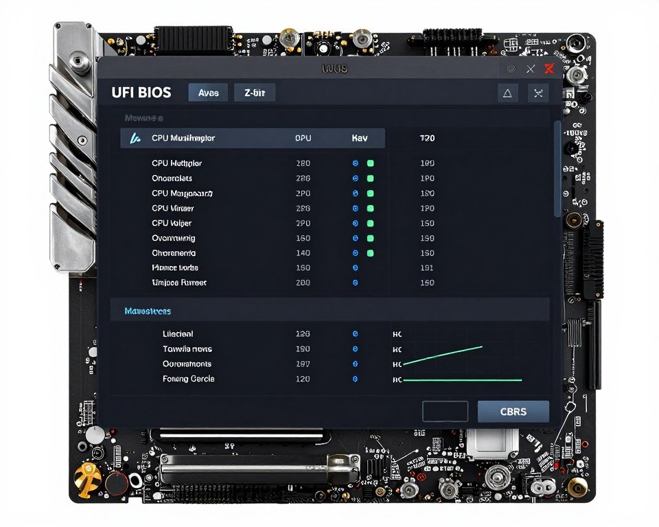 Motherboard BIOS interface showing overclocking settings