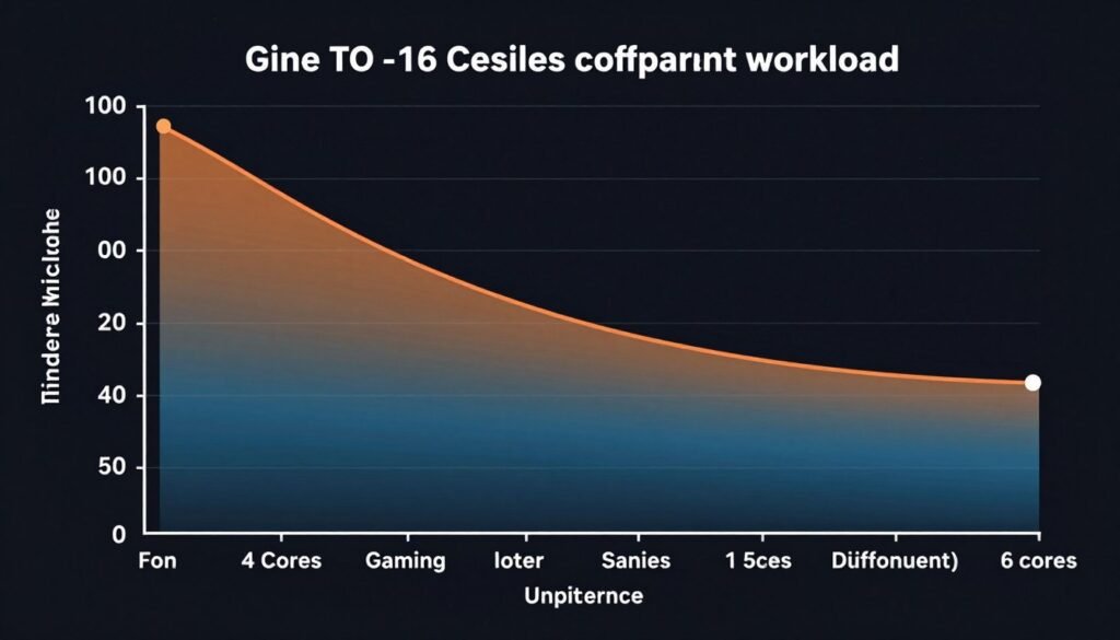 Multi-core CPU performance scaling graph Multi-core CPU performance scaling graph