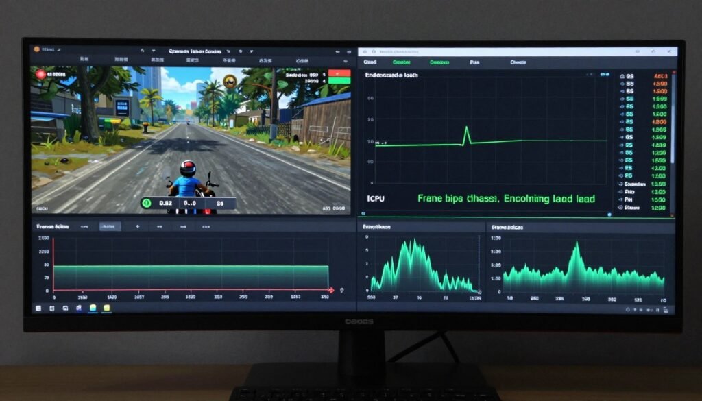 Multi-tasking impact on frame time consistency
