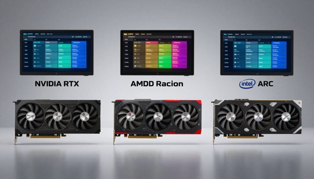 NVIDIA AMD Intel GPU comparison for shader cache settings