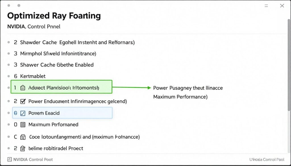 NVIDIA Control Panel ray tracing optimization settings