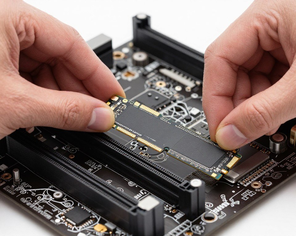 NVMe SSD installation in M.2 slot on motherboard