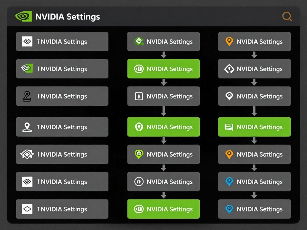Nvidia Settings menu structure and navigation