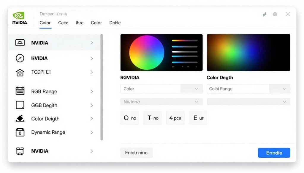 Nvidia color settings adjustment interface