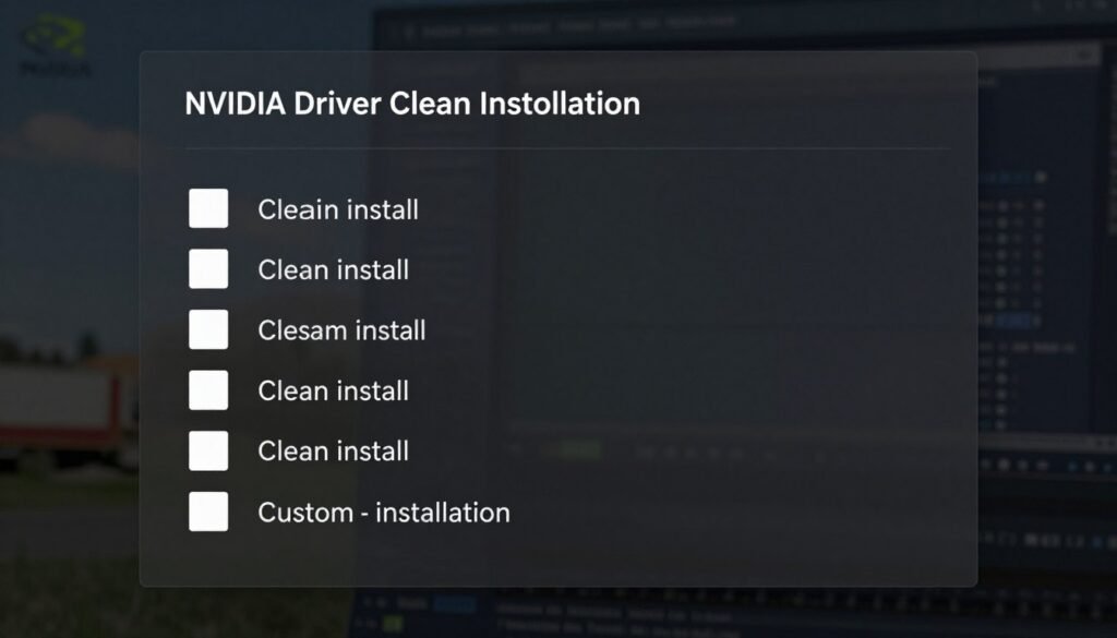 Nvidia driver clean installation process