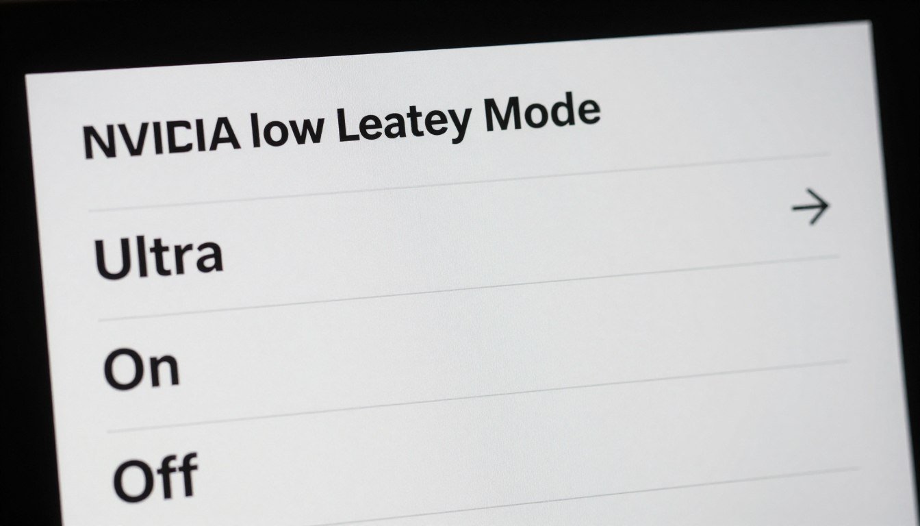 Screenshot of NVIDIA Control Panel showing Reflex Low Latency option enabled