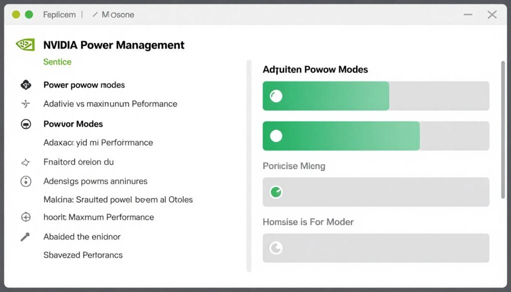 Nvidia power management mode settings interface