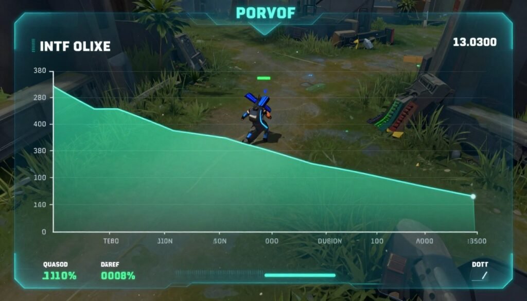 Optical Hardware Tech gaming performance visualization with frame time graph