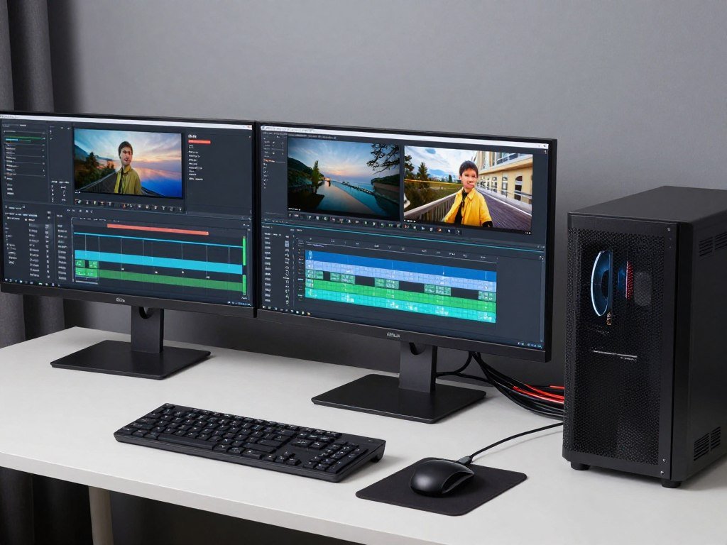 Optical Hardware Tech professional workstation video editing setup