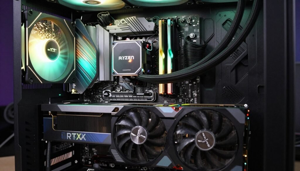 PC hardware showing CPU and GPU components for Elden Ring performance optimization