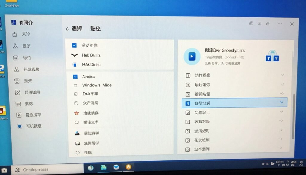 PC optimization settings interface