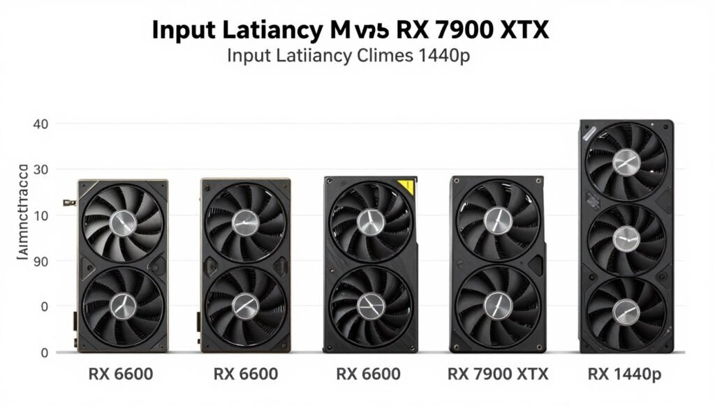 Performance comparison chart showing latency across different GPU tiers
