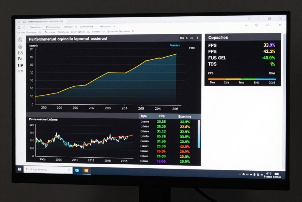Performance monitoring showing ITX build optimization results