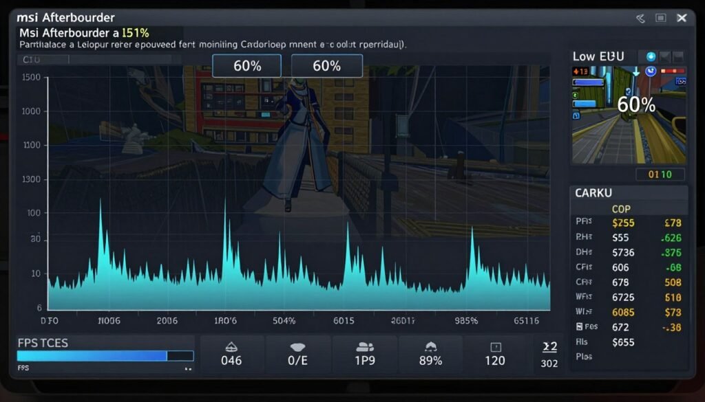 Performance monitoring showing software bottleneck symptoms
