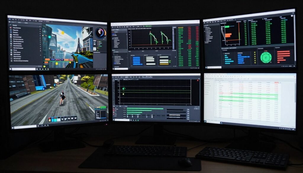 Performance testing setup with monitoring tools