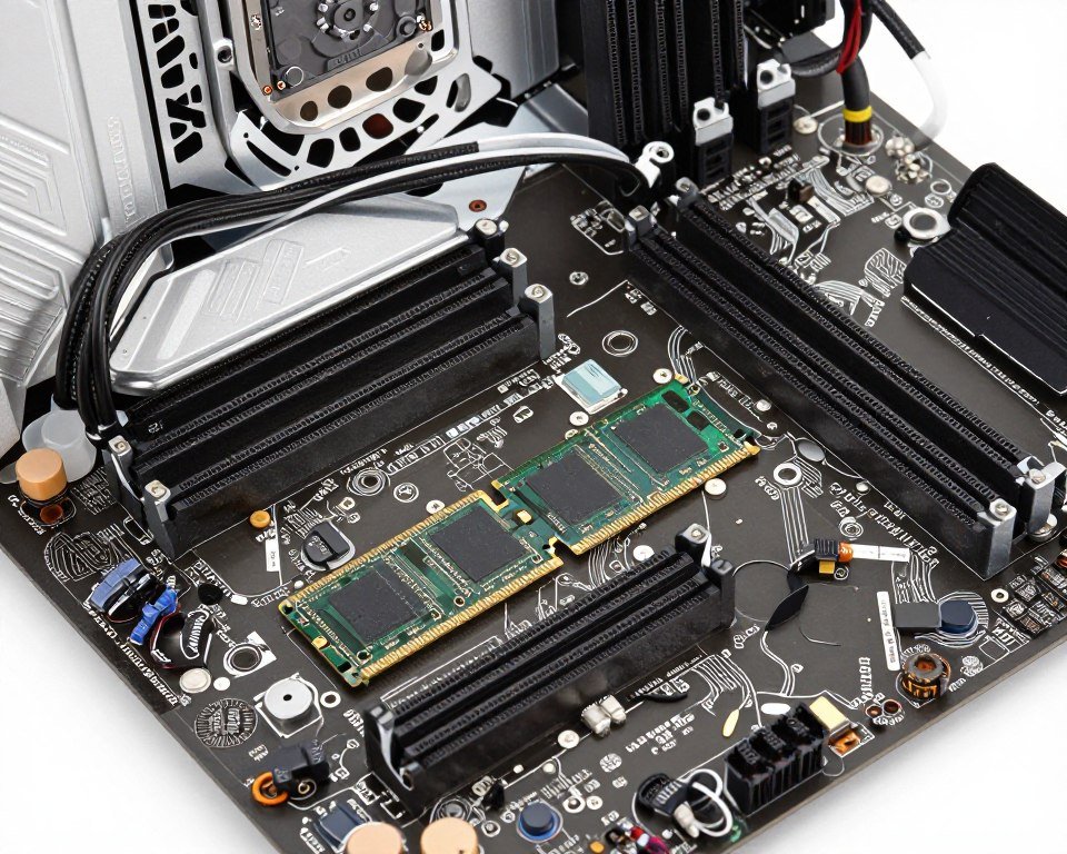 Pre-built PC showing accessible RAM slots and M.2 storage bays