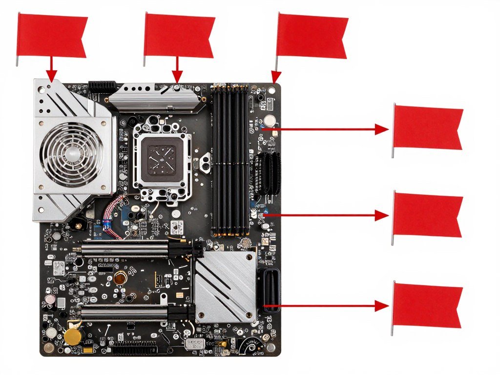 Pre-built PC showing common proprietary connector warning signs