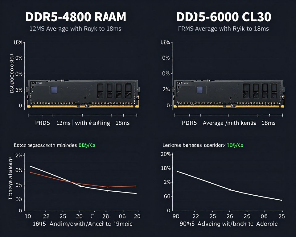 RAM benchmark showing frame time improvements