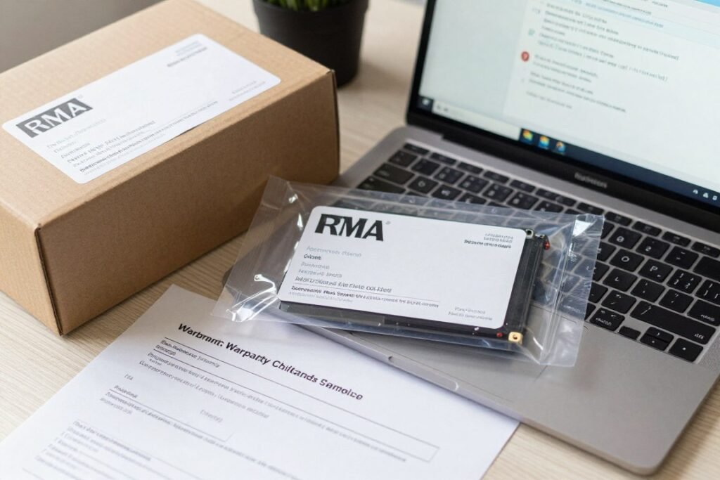 RMA return process for defective refurbished component