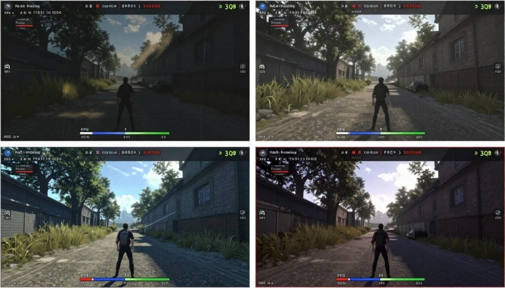 Ray tracing performance comparison showing FPS impact