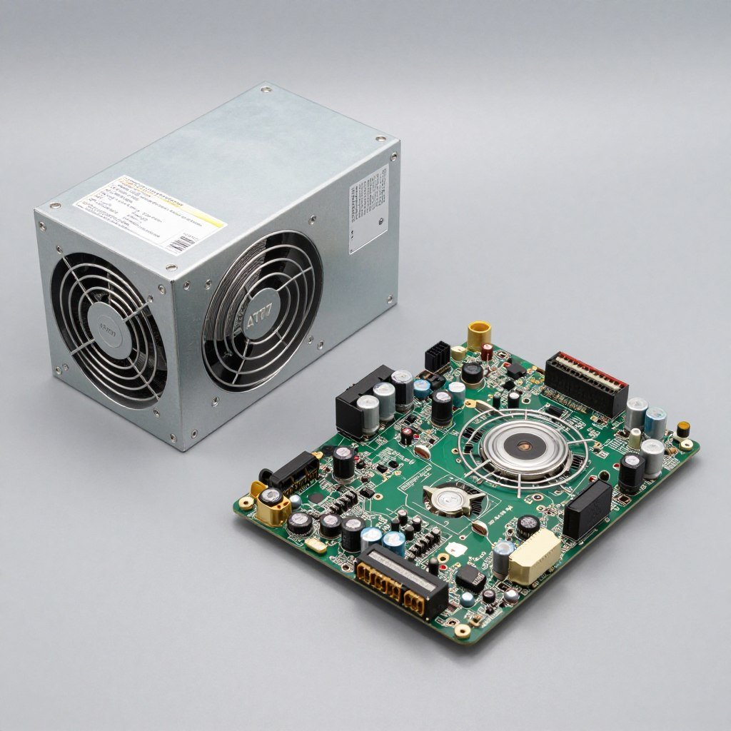 Refurbished power supply and motherboard components