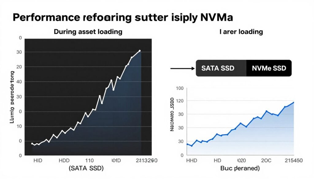 SSD speed comparison showing impact on game loading stutters