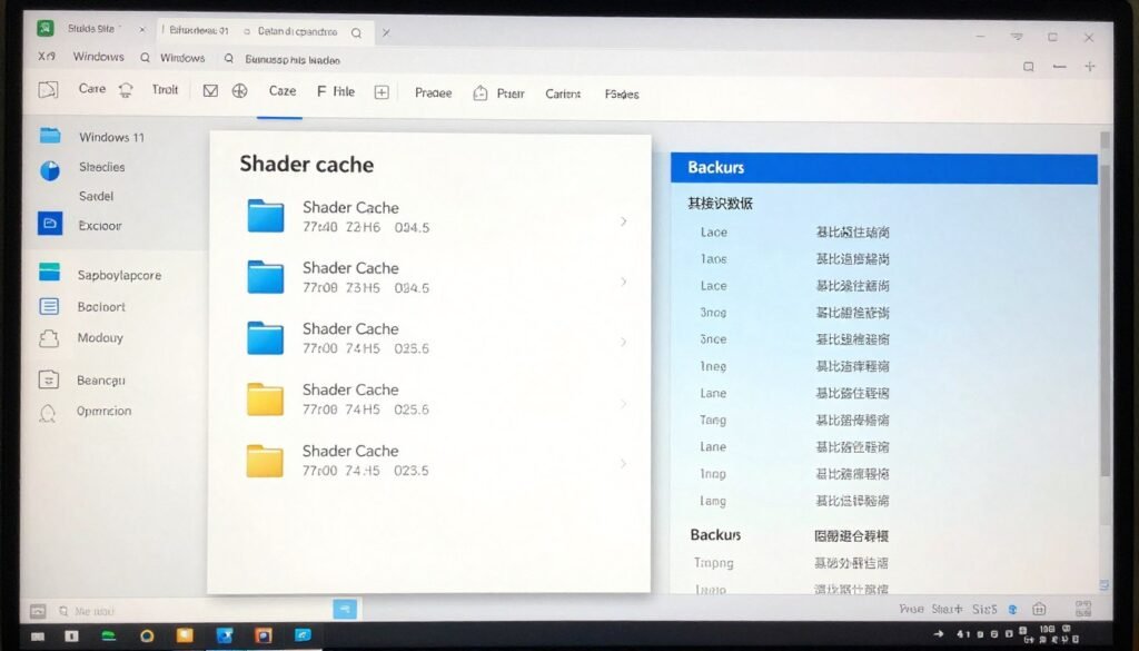 Shader cache folder backup process showing manual cache management for shader compilation fix prevention Shader cache folder backup process showing manual cache management for shader compilation fix prevention