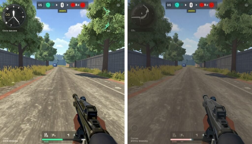 Side by side comparison of different texture filtering quality levels in game