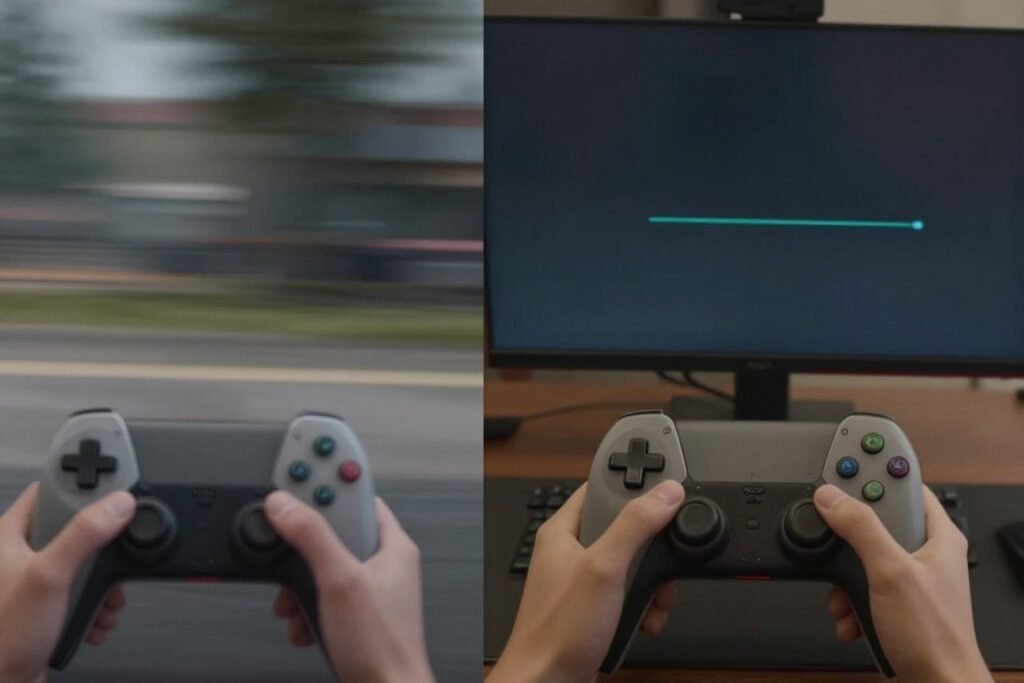 Side by side comparison of smooth versus stuttering gameplay experience