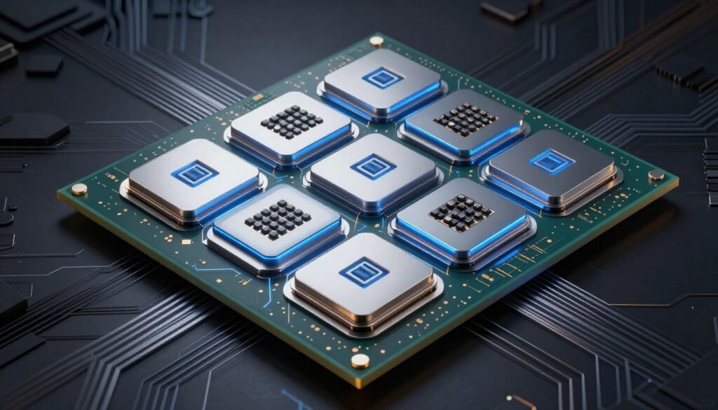 Six-core CPU die architecture visualization Six-core CPU die architecture visualization