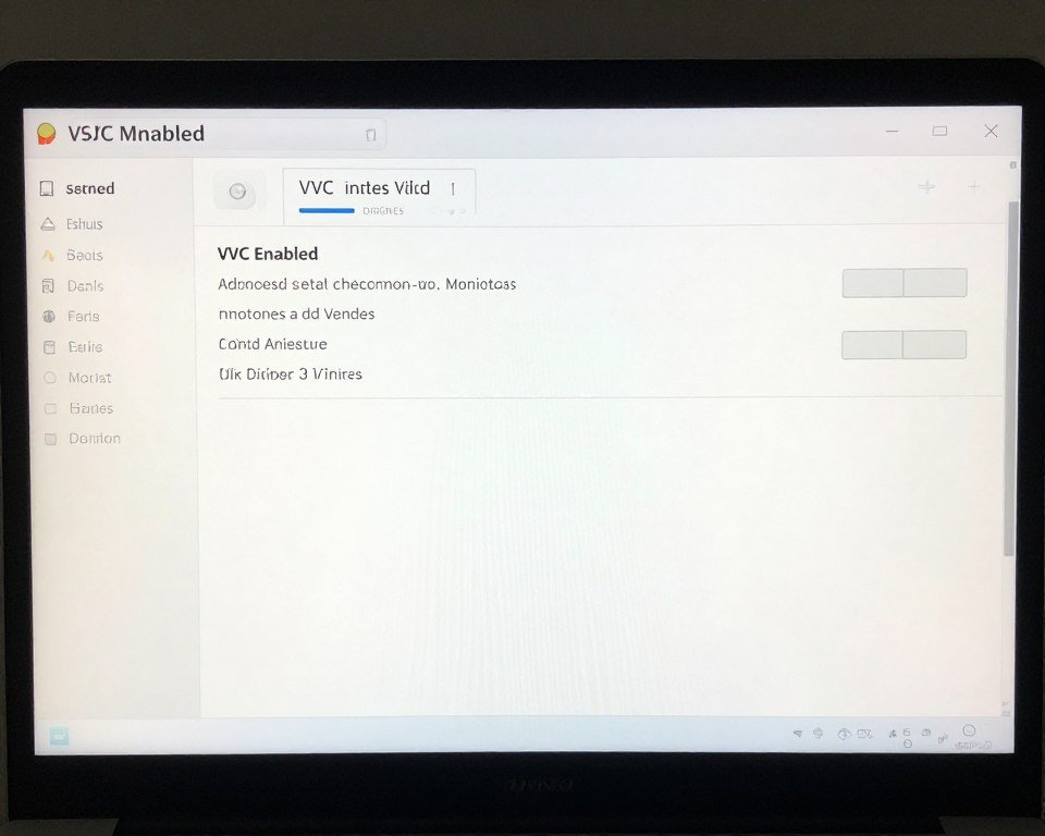 Standard monitor VSync configuration settings