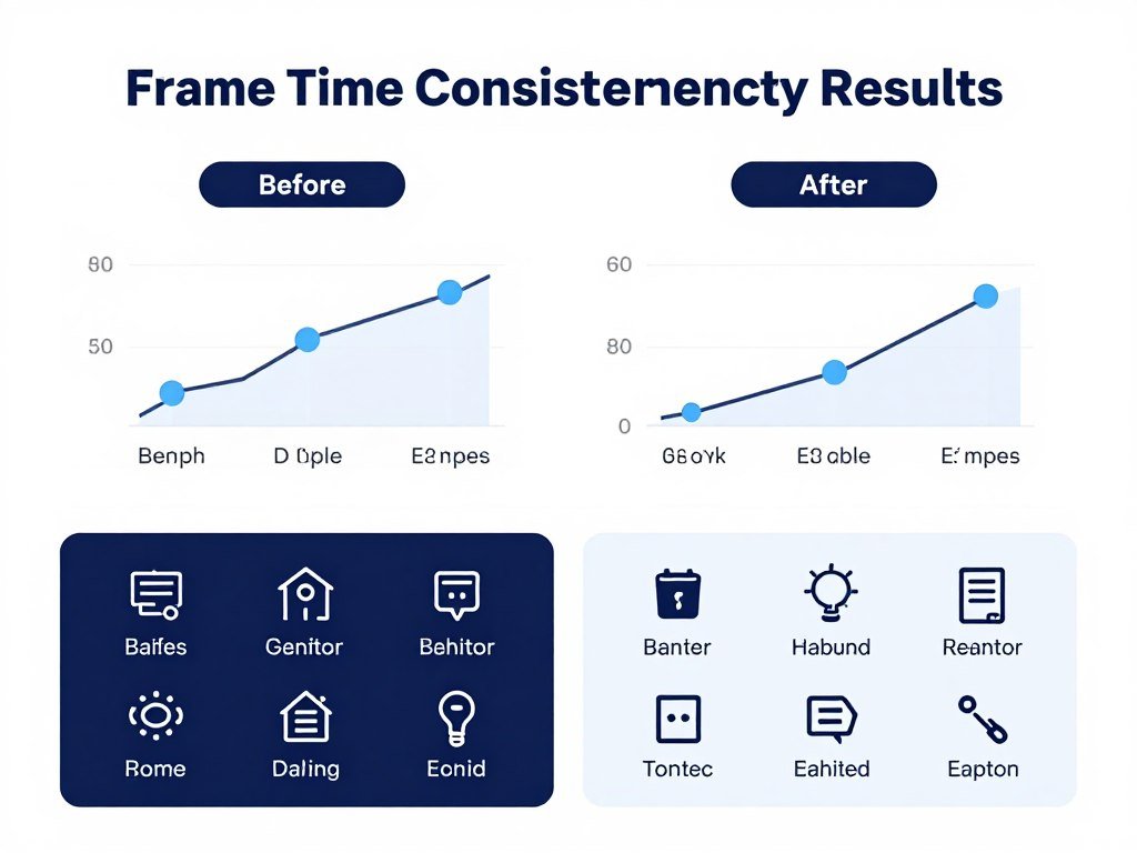 Summary visualization of frame time consistency optimization results