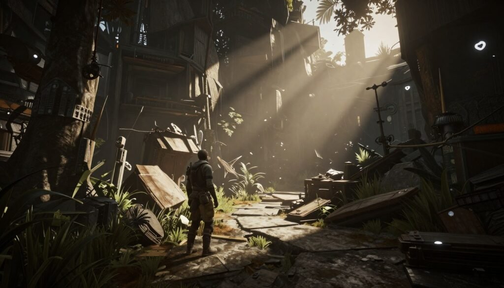 Unreal Engine 5 game showcasing Nanite and Lumen technology