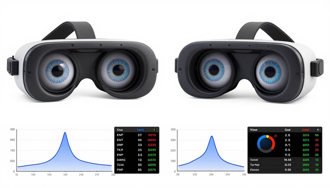 VR Performance dual-display rendering comparison showing split-screen GPU load
