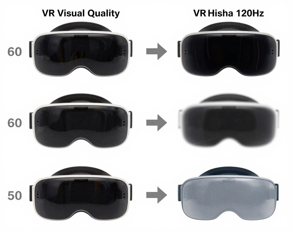 VR performance comparison showing different refresh rates and resolution impacts