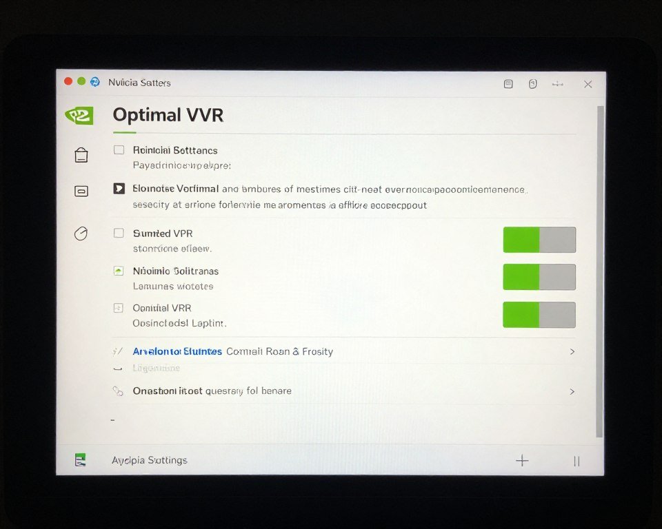 VRR monitor optimal settings configuration
