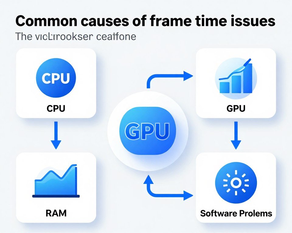 Visual breakdown of common frame time consistency issues in PC gaming