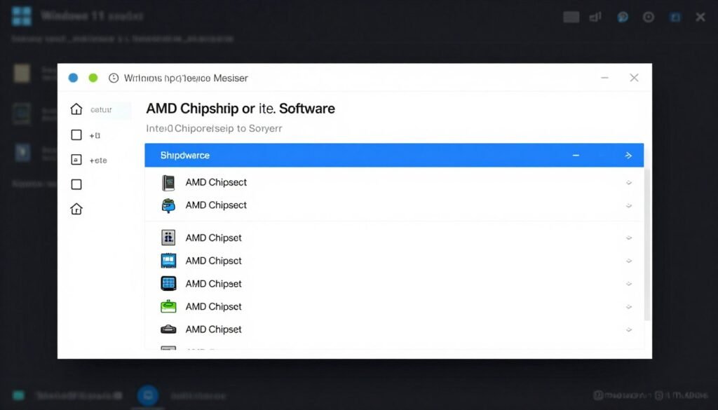 Windows Device Manager showing chipset drivers