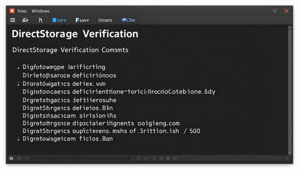 Windows PowerShell command checking DirectStorage gaming status