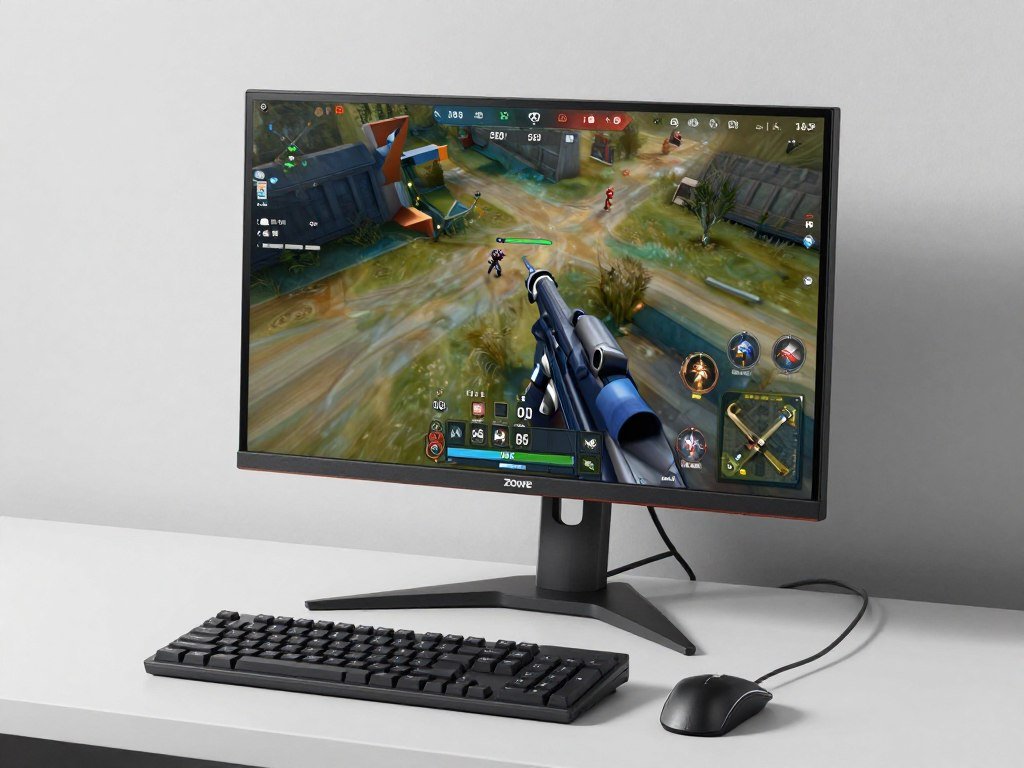 Zowie esports monitor showing competitive FPS gameplay with high refresh rate