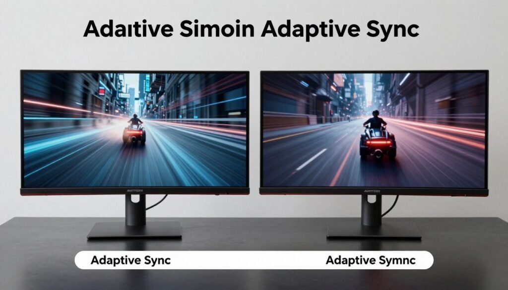adaptive sync demonstration showing tear-free gameplay