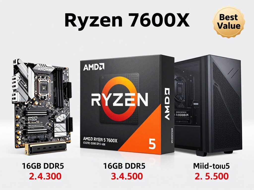 budget gaming PC build recommendation with Ryzen 5 7600X CPU