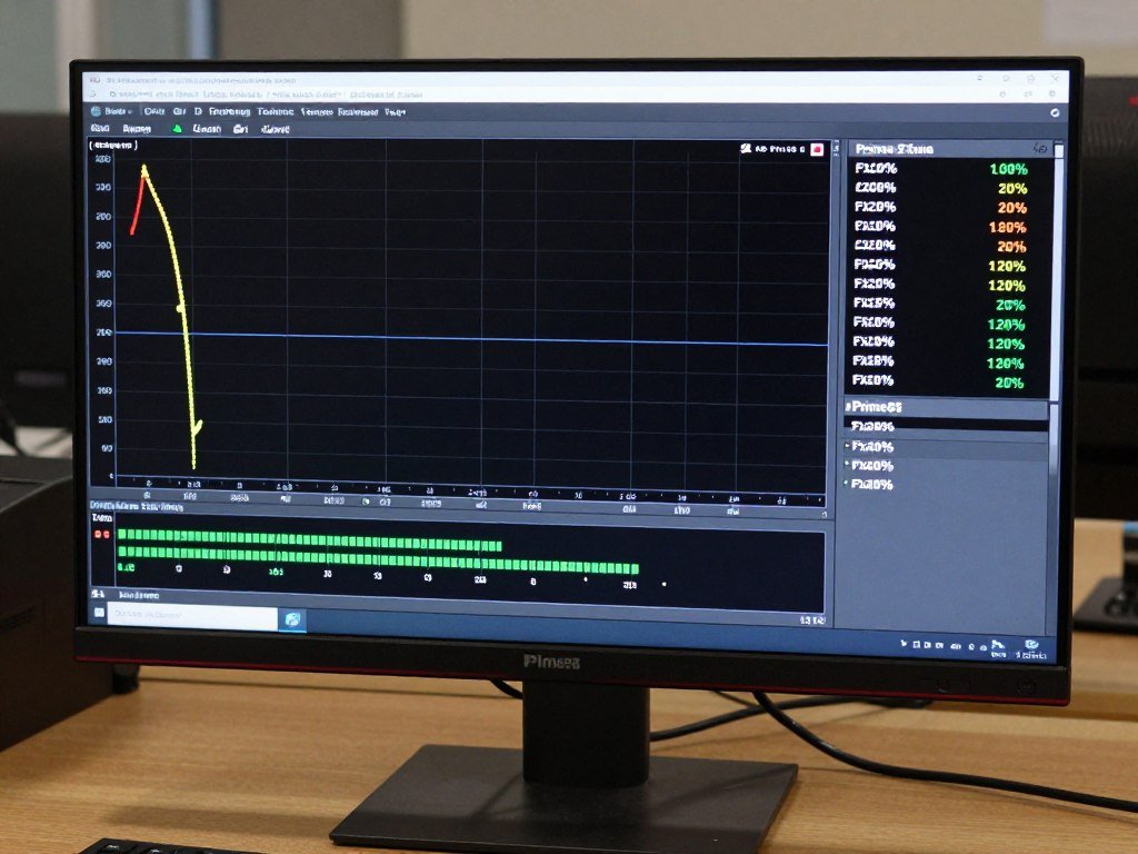 computer screen showing Prime95 stress test running with CPU monitoring
