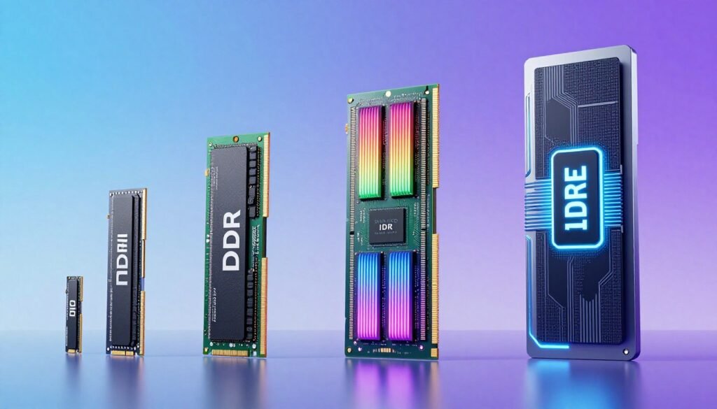ddr5 memory technology evolution showing current and future memory module designs