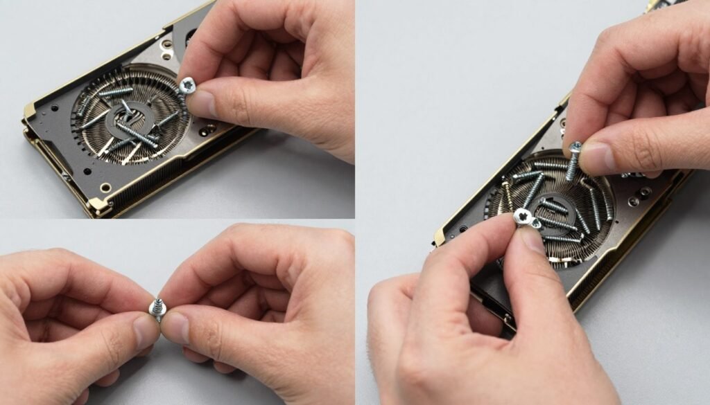 graphics card disassembly GPU cooler removal thermal paste replacement