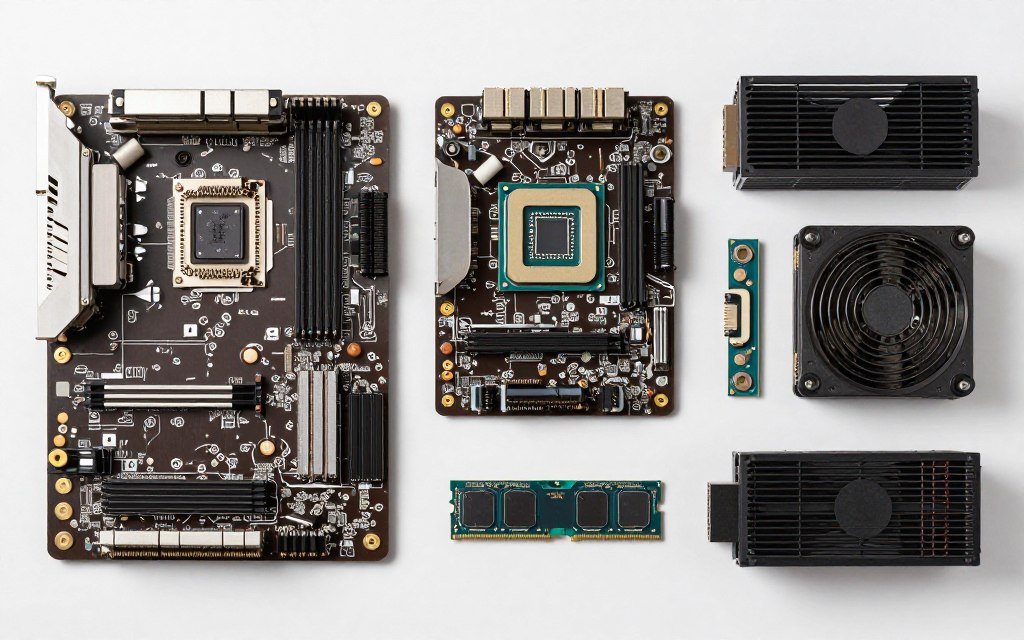mismatched PC components showing compatibility issues