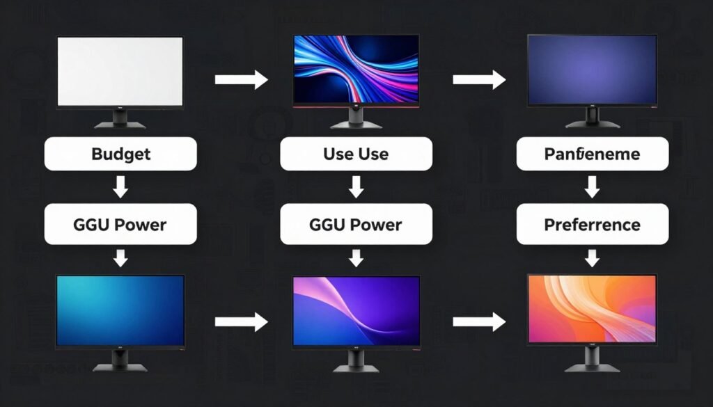 monitor decision flowchart showing selection process