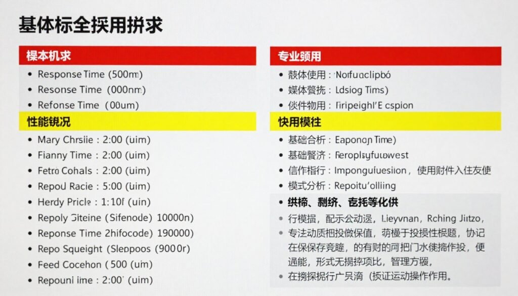 monitor specifications sheet with important specs highlighted