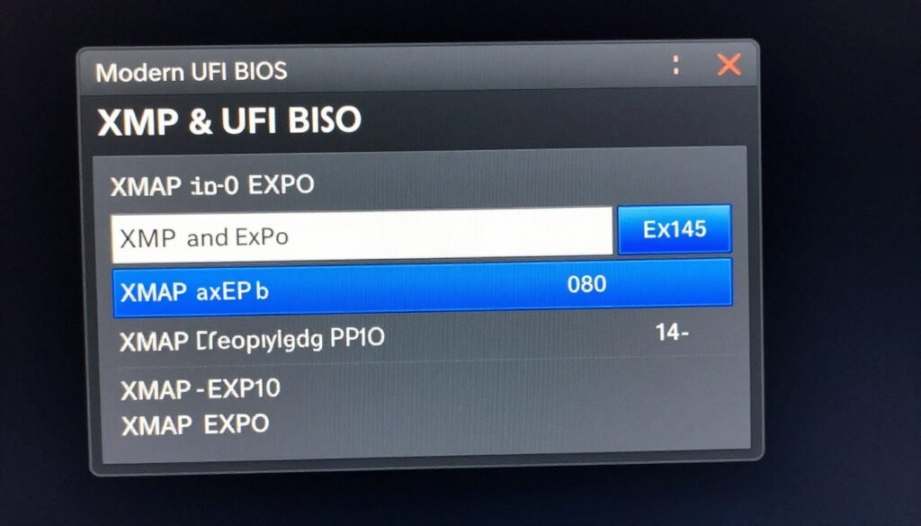 motherboard bios XMP EXPO profile selection interface motherboard bios XMP EXPO profile selection interface